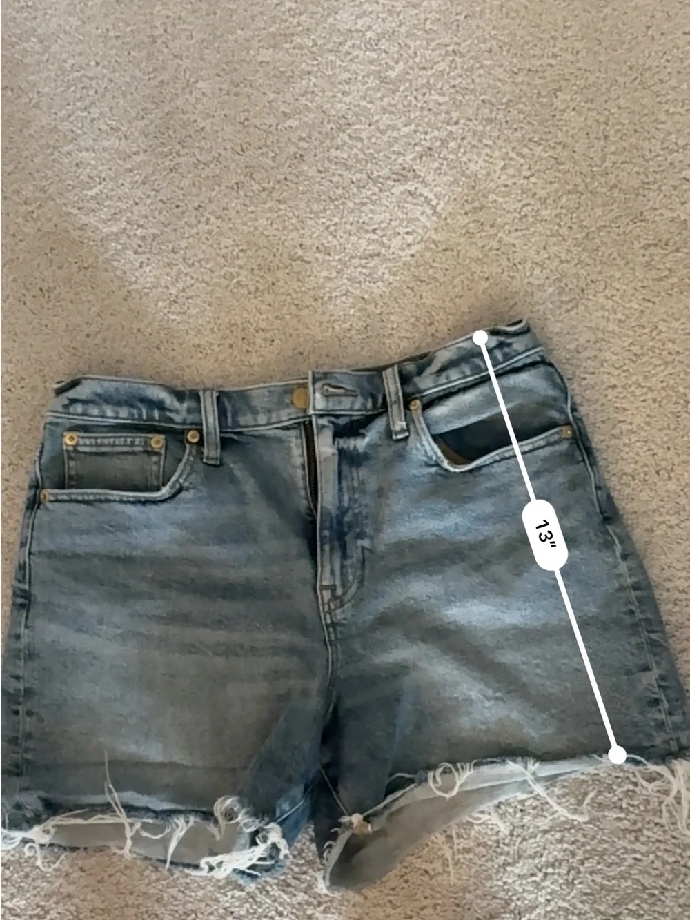 J.Crew High-Rise Distressed Denim Shorts | Size 28